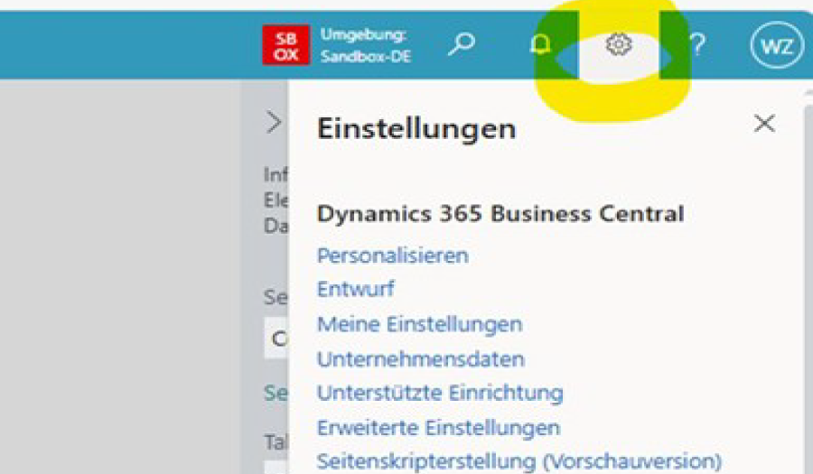 Farbedesign in BC ändern