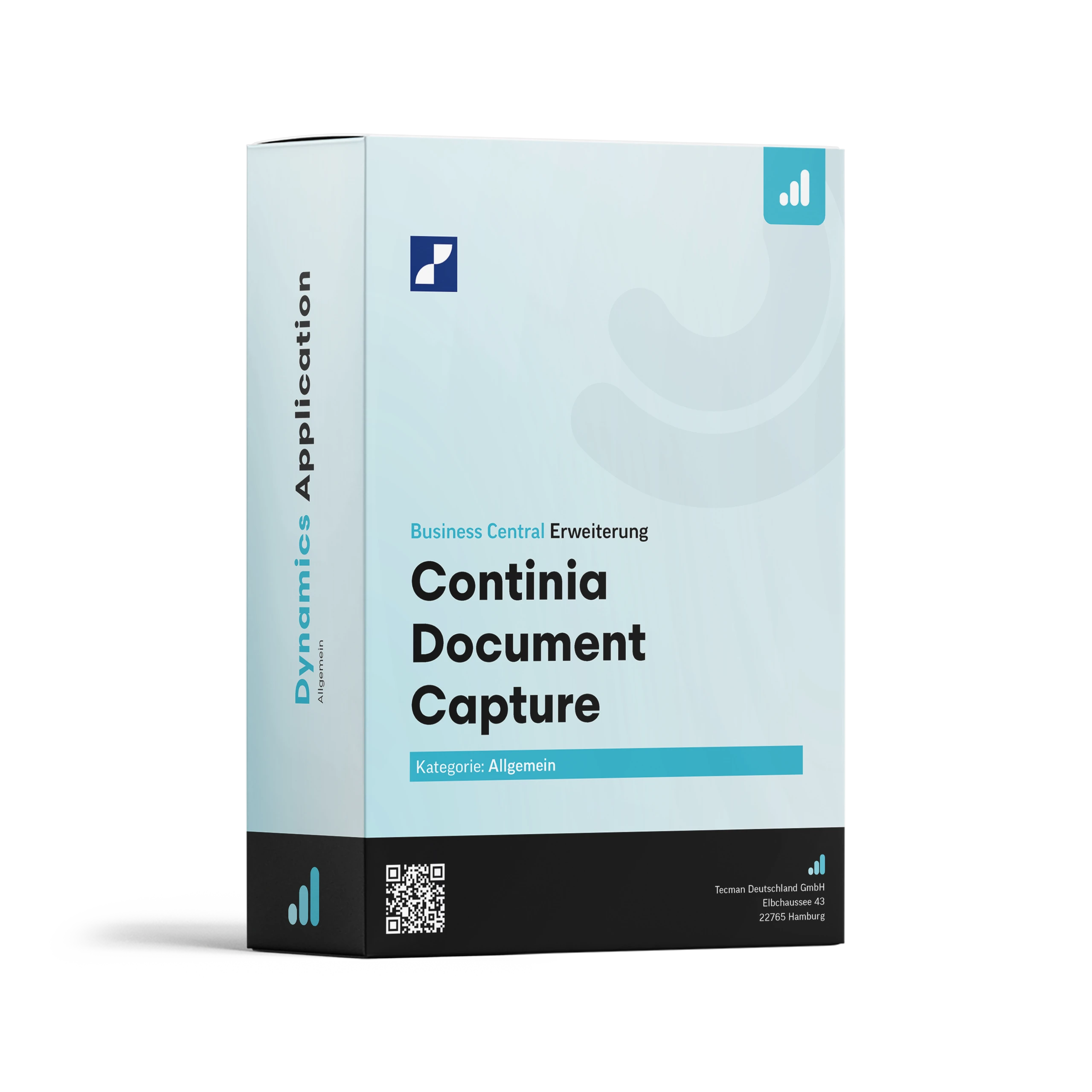 Continia – Document Capture Eine Softwarebox die die App Document Capture von Continia zeigt.