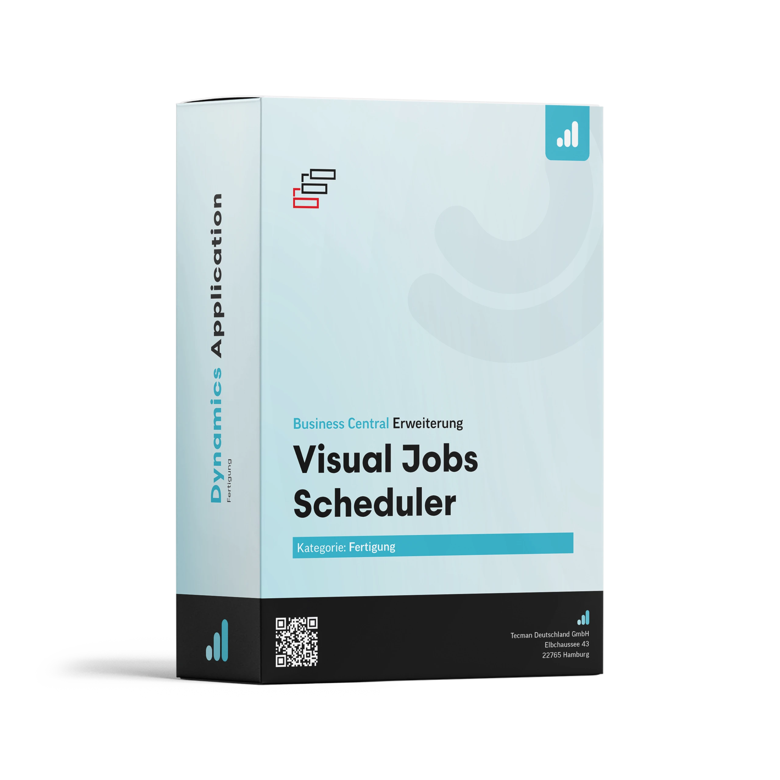 Eine Softwarebox die die App Visual Job Scheduler von Netronic zeigt.