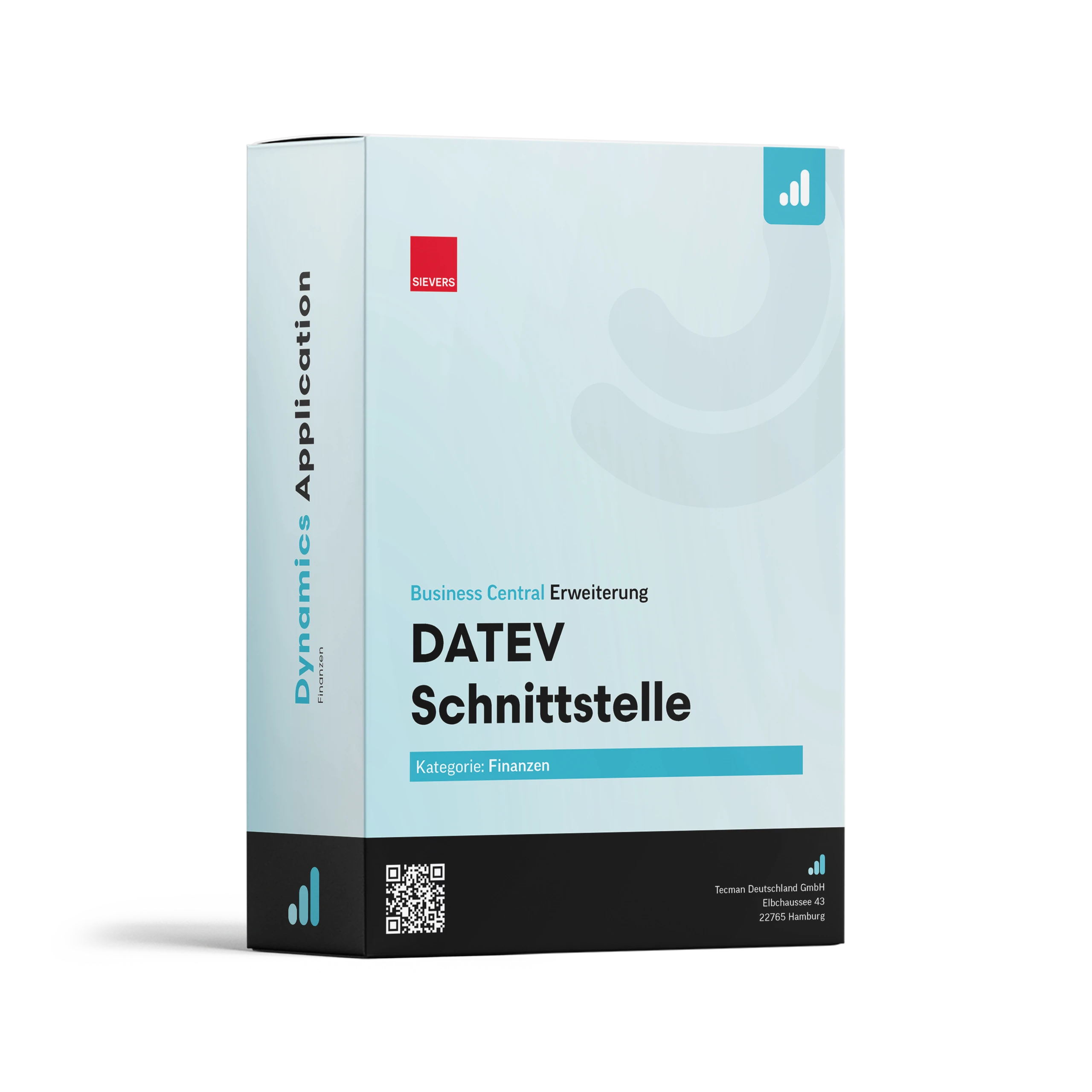 Sievers – DATEV Schnittstelle Eine Softwarebox die die App DATEV Schnittstelle von Sievers zeigt.